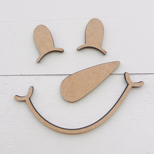 Snowman Face Cutout