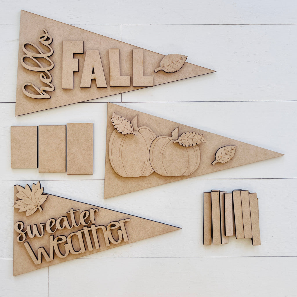 Interchangeable Spindle Pennant Flags