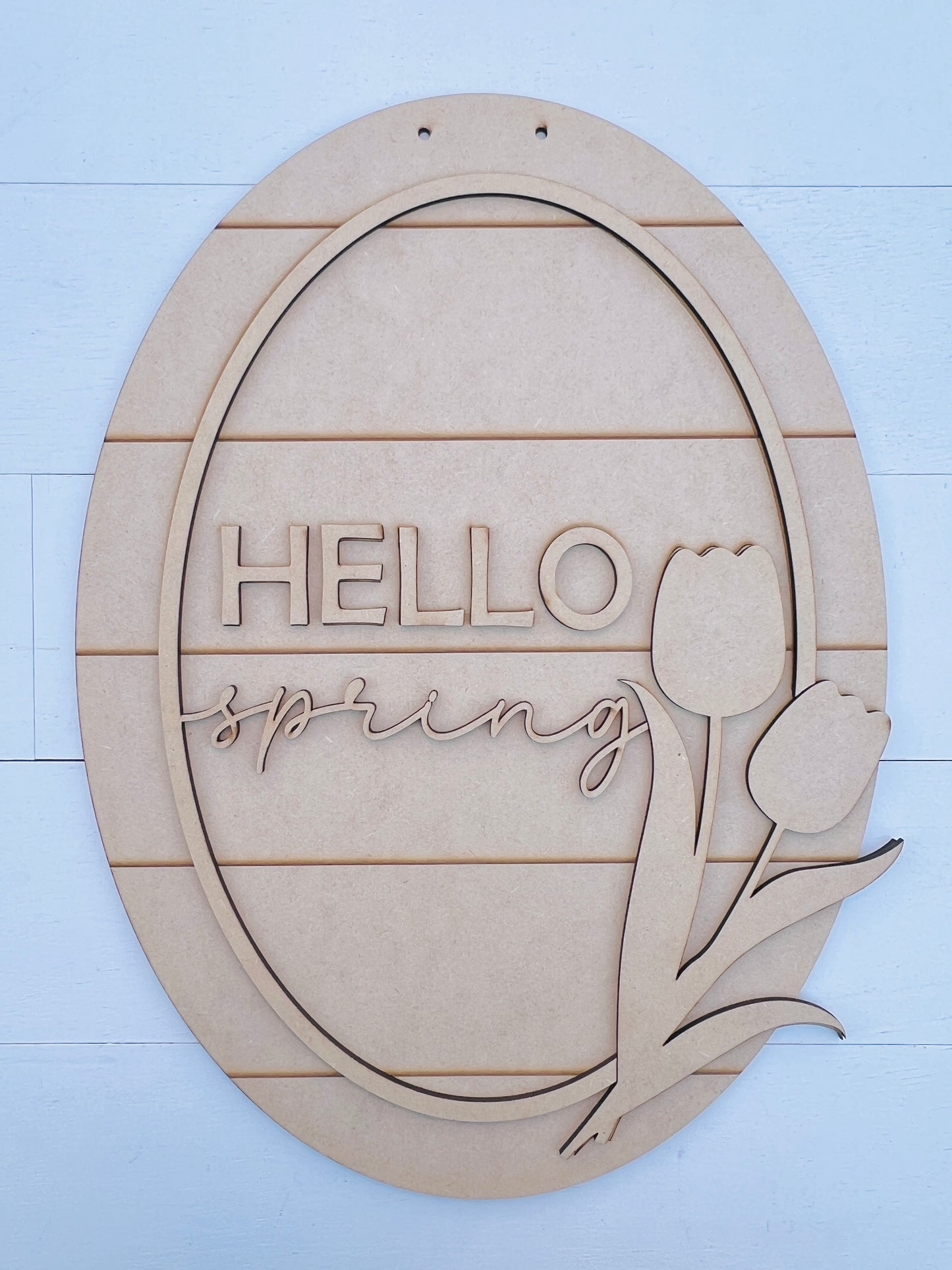 Hello Spring Oval Door Hanger DIY KIT