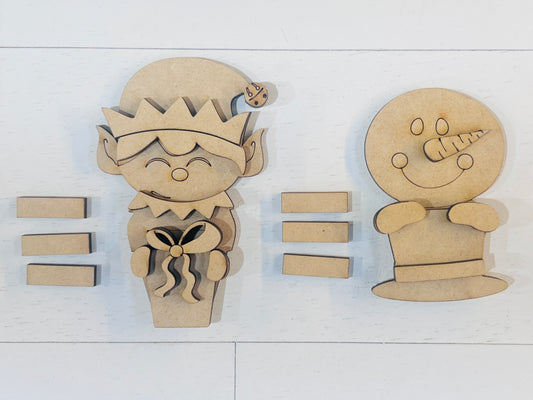 Elf & Snowman Hugger Interchangeable Set