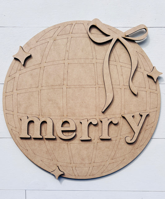 Merry Disco Ball 12" Round