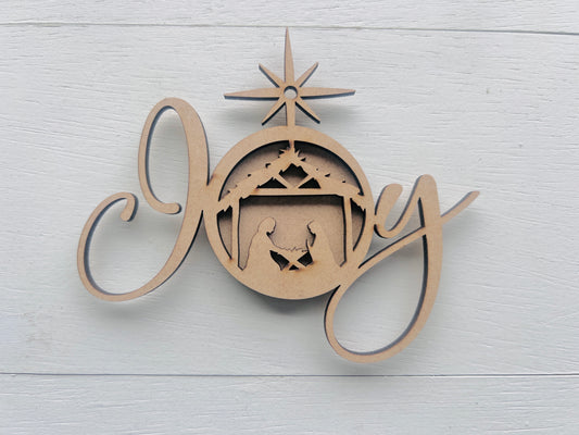 Joy Nativity Ornament