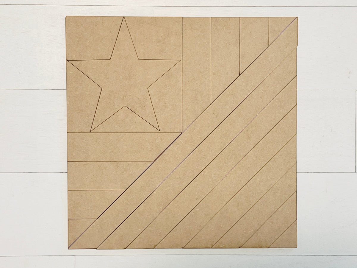 Americana Quilt Block - 12x12 DIY KIT