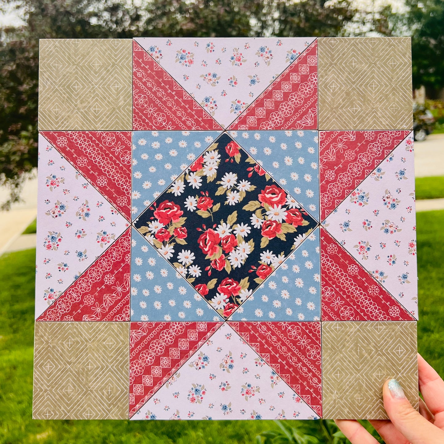 Crystal Star Quilt Block – 12x12 DIY KIT