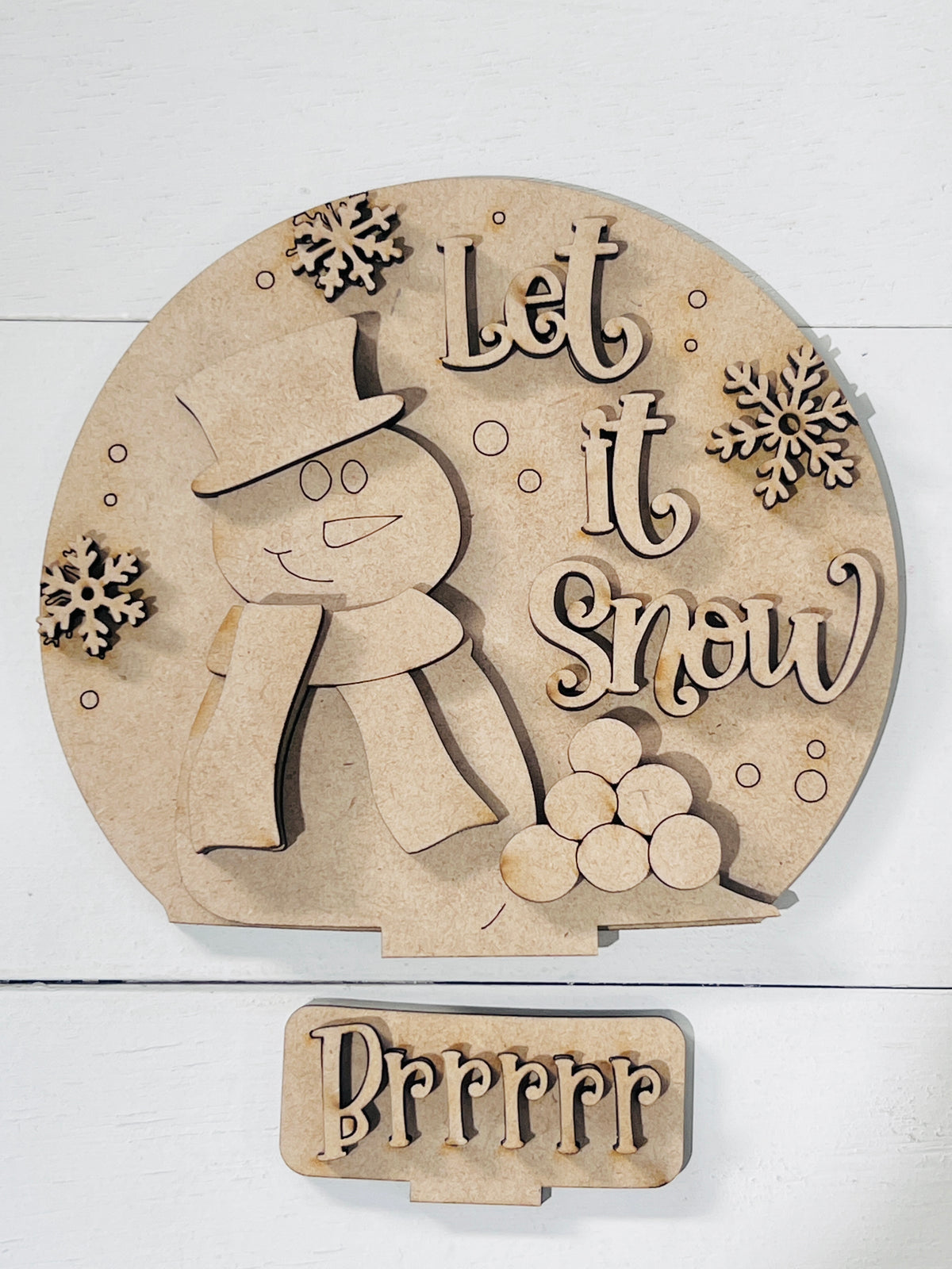 Let It Snow Snowman Snow Globe Insert - 257