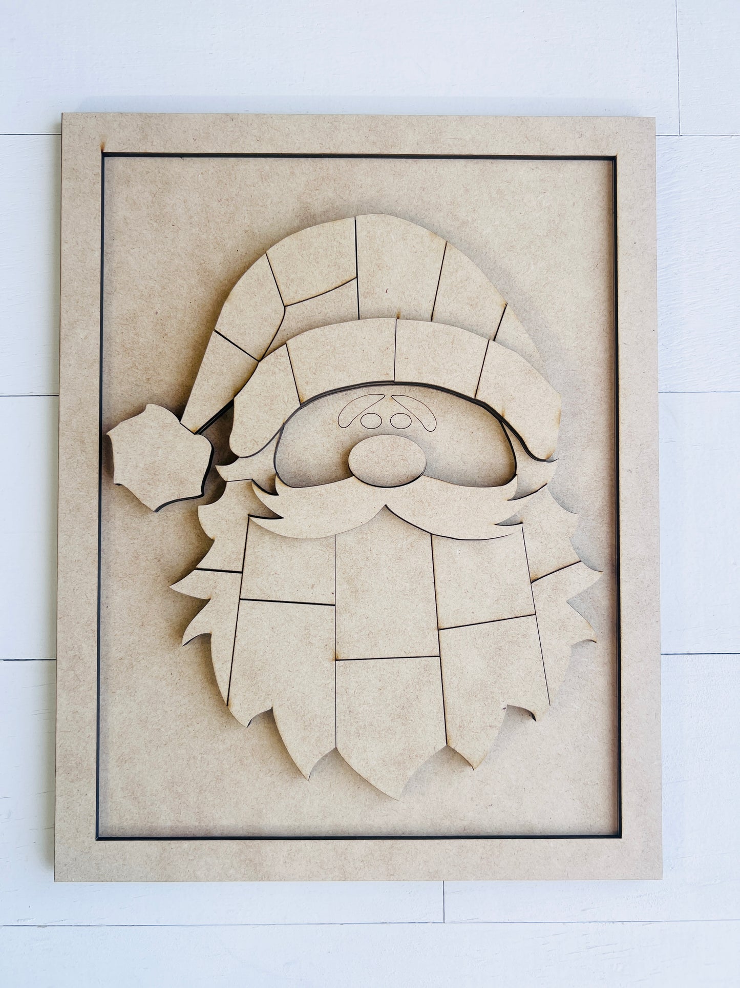 Patchwork Santa Sign