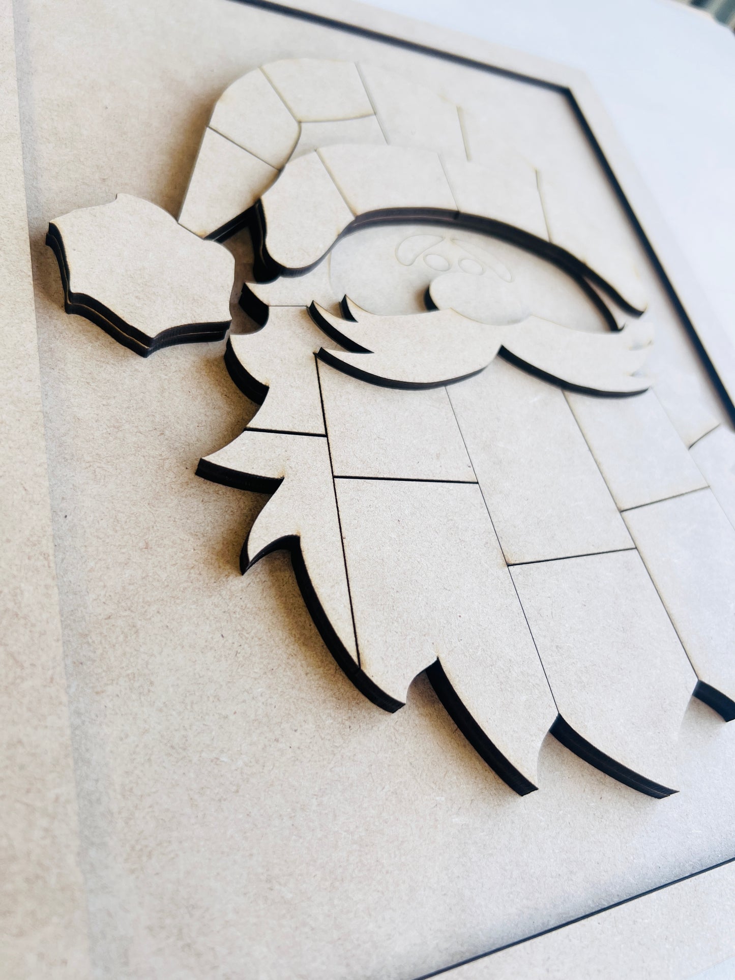 Patchwork Santa Sign