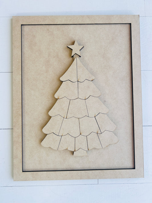 Patchwork Christmas Tree Sign