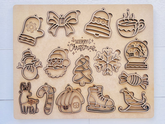 Christmas Shape Sorter Ornament Set