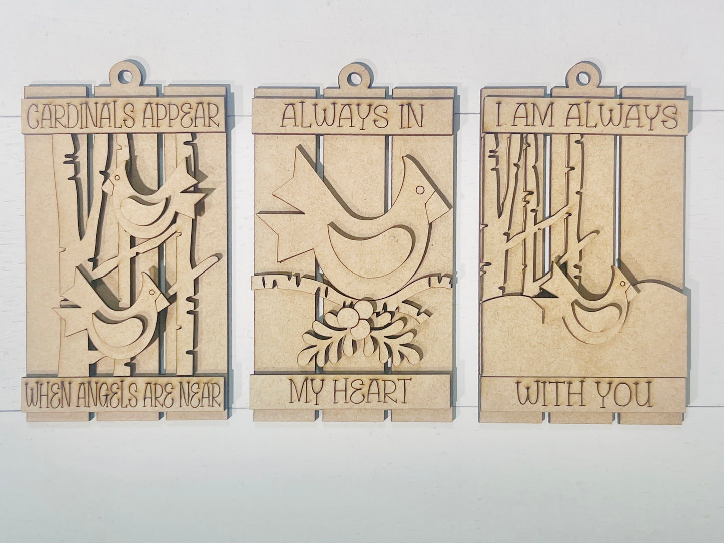 Cardinal Pallet Style Ornaments