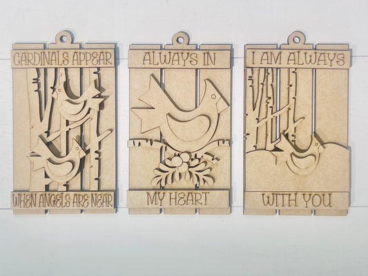 Cardinal Pallet Style Ornaments