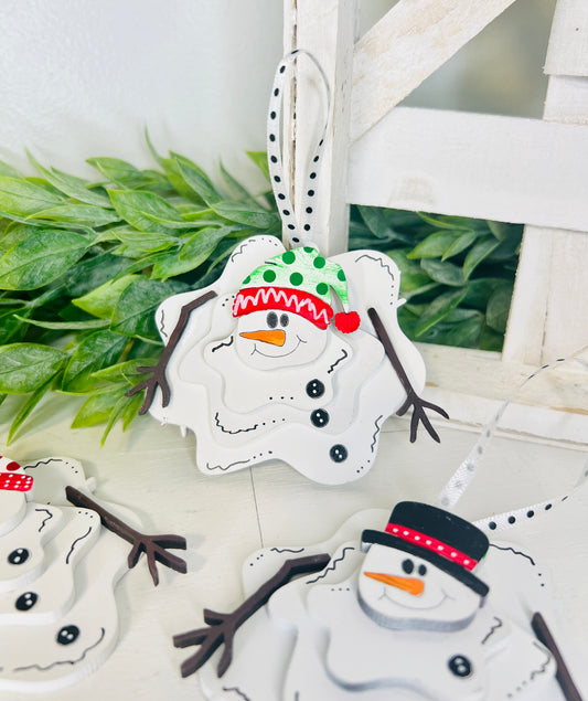 Melting Snowman Ornament Set DIY KIT