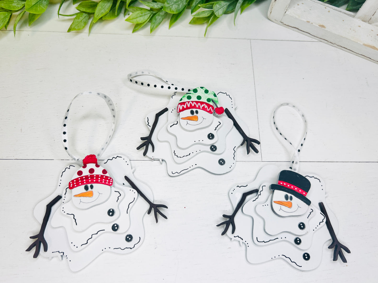 Melting Snowman Ornament Set DIY KIT