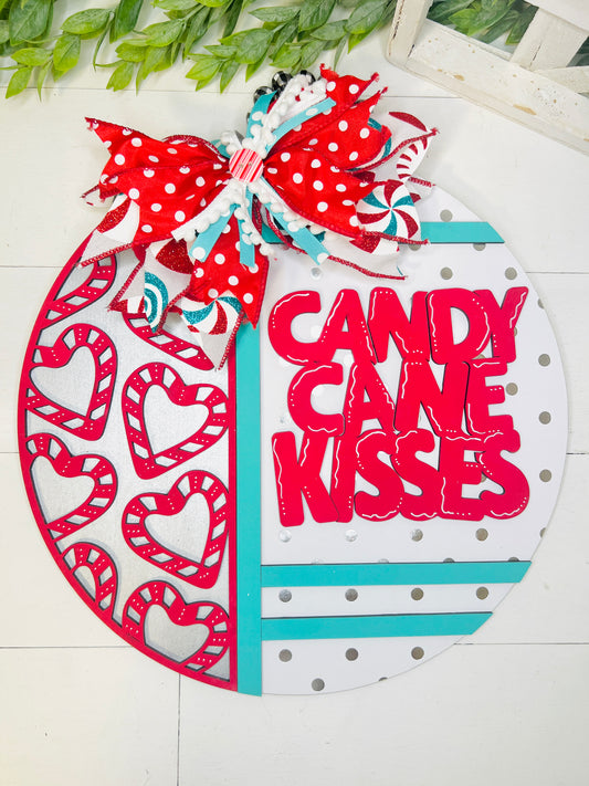 Candy Cane Kisses Door Hanger DIY KIT