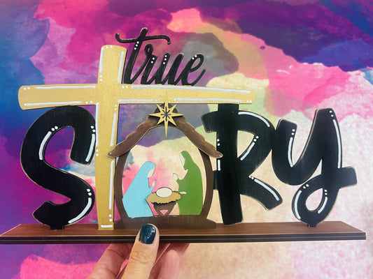 True Story Shelf Sitter