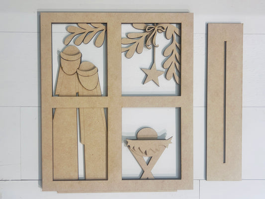 Mary and Joseph Window Scene