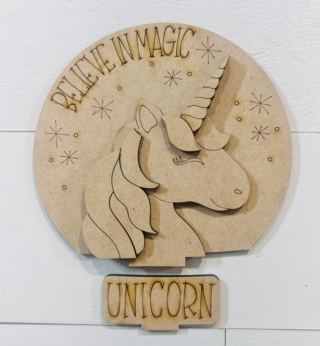 Believe in Magic Unicorn Snow Globe Insert