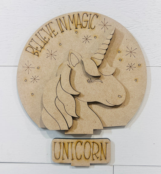 Believe in Magic Unicorn Snow Globe Insert
