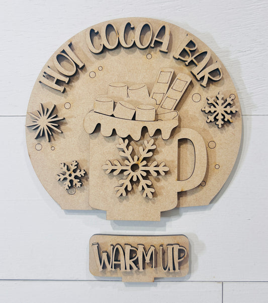 Hot Cocoa Bar Snow Globe Insert