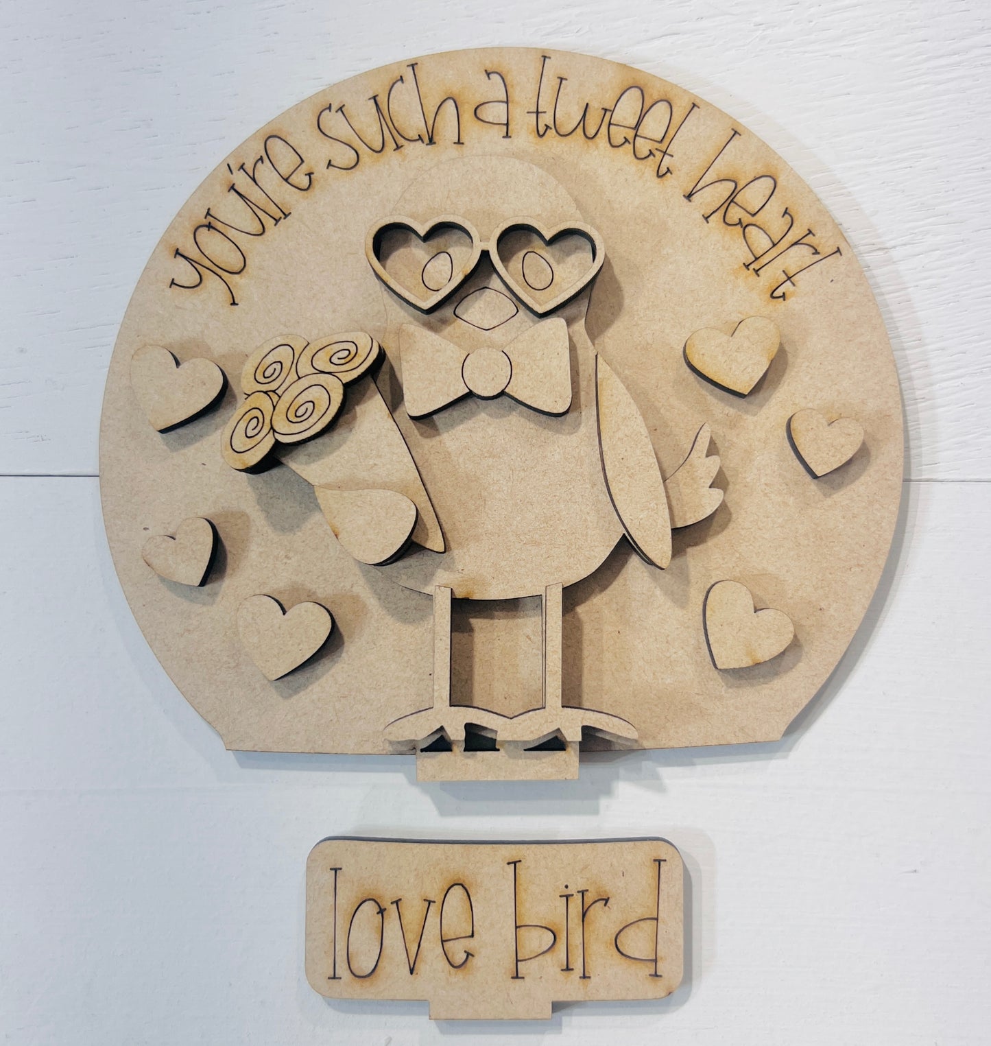Tweetheart Love Bird Snow Globe Insert