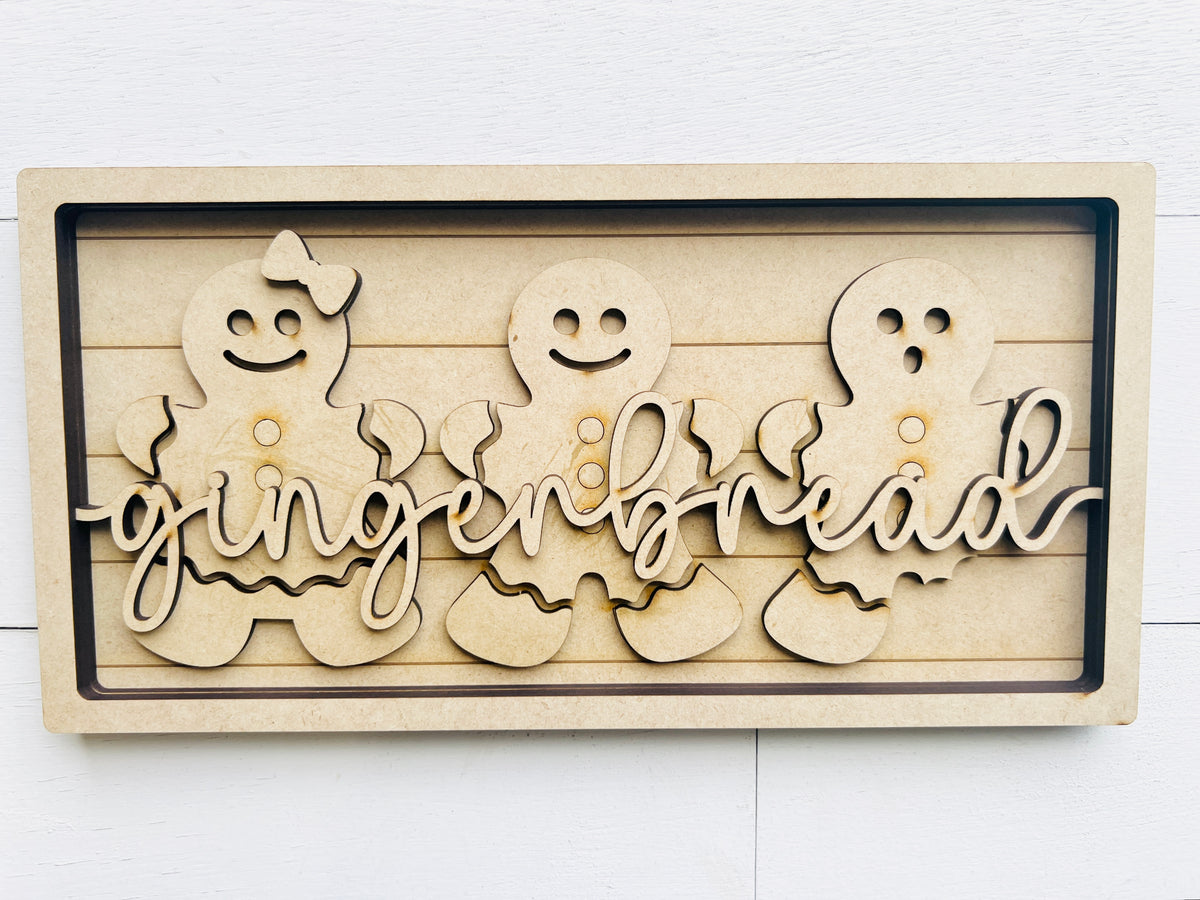 Gingerbread Shelf Sitter DIY KIT