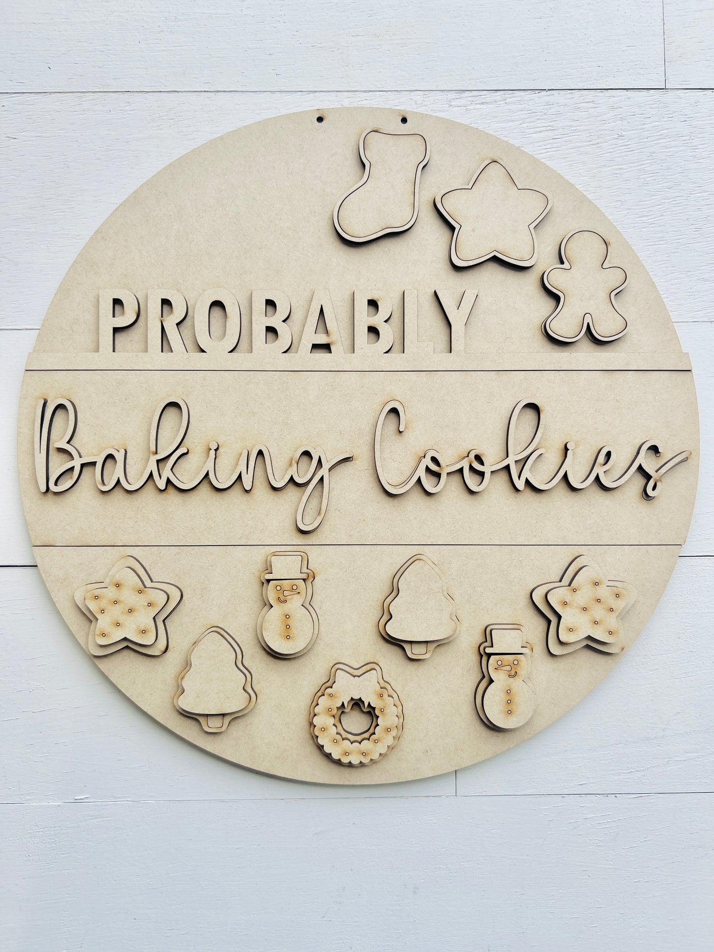 Probably Baking Cookies Door Hanger DIY KIT