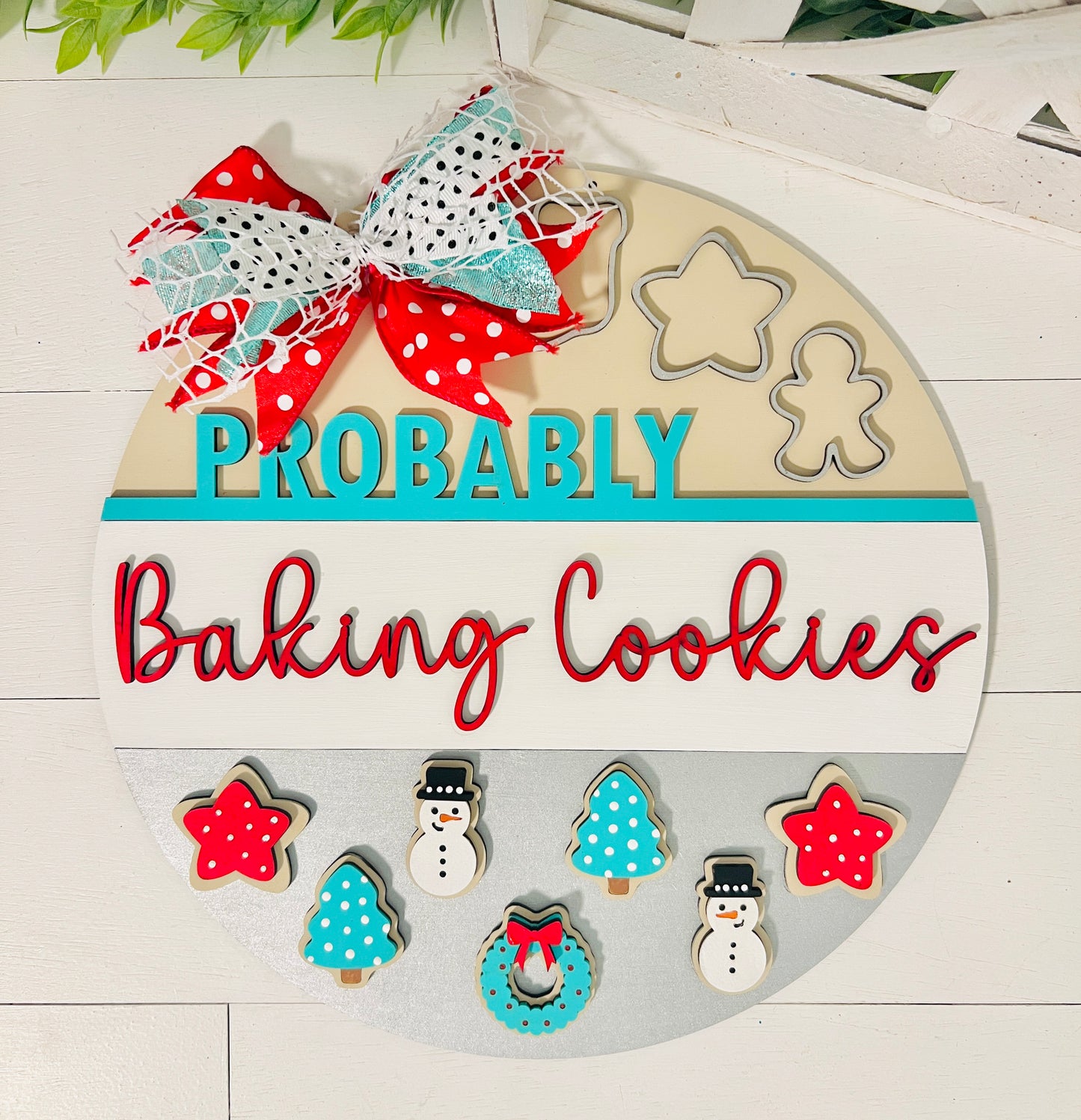 Probably Baking Cookies Door Hanger DIY KIT