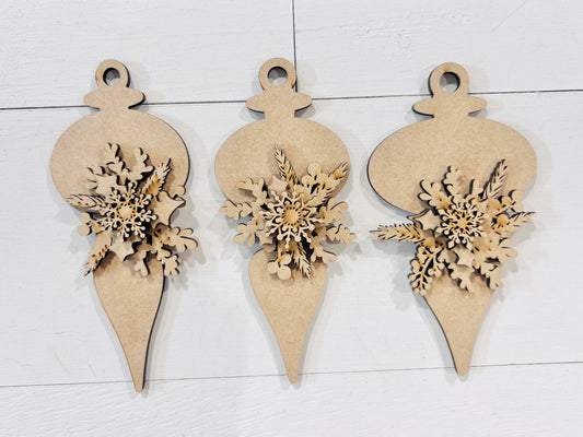 Vintage Holly Ornament Bundle