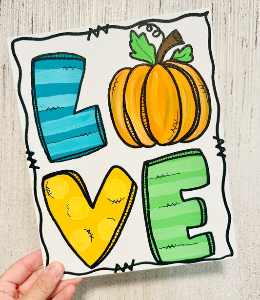 LOVE Pumpkin Paint Class (Recorded)