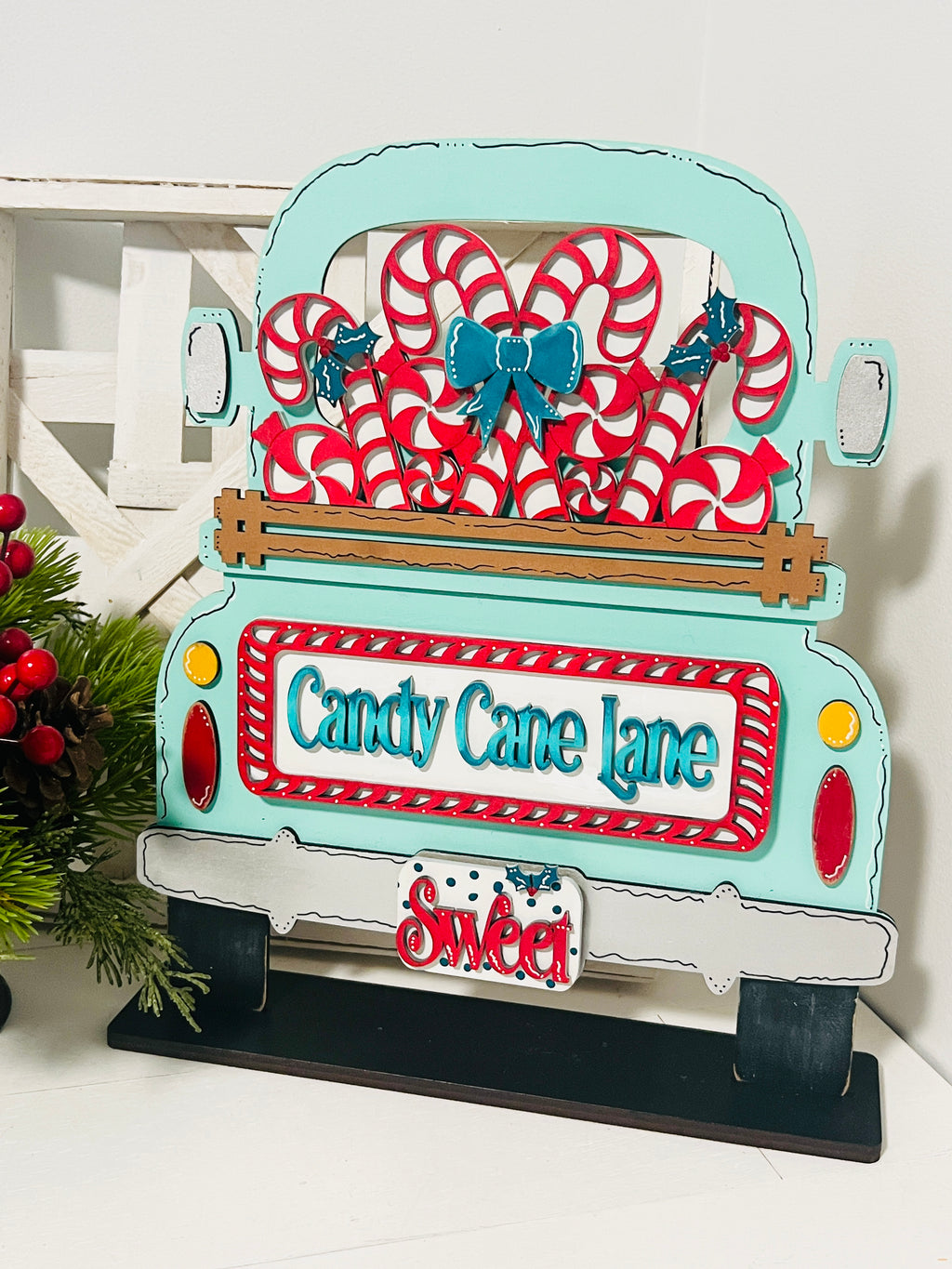 Candy Cane Lane Truck Insert Interchangeable DIY Kit - 424