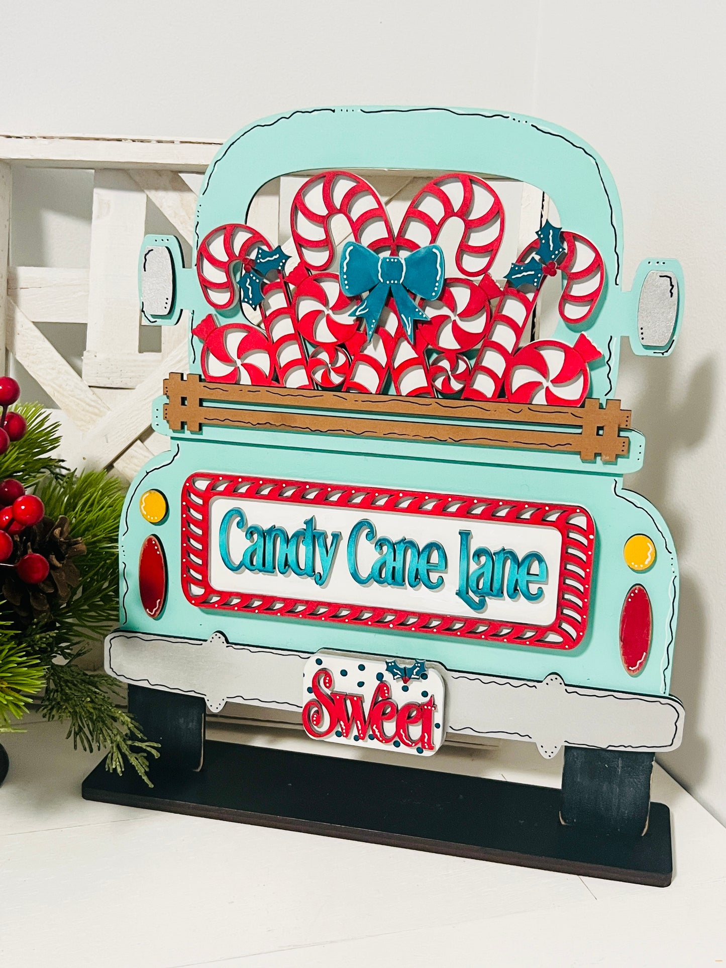 Candy Cane Lane Truck Insert Interchangeable DIY Kit