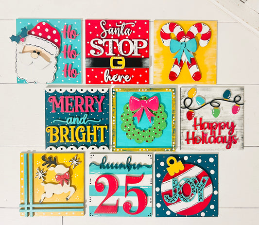 Christmas Sign Set Interchangeable DIY Kit