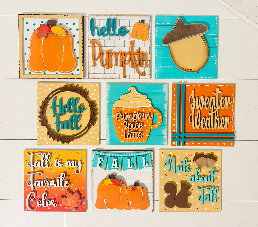 Hello Fall Sign Set Interchangeable DIY KIT
