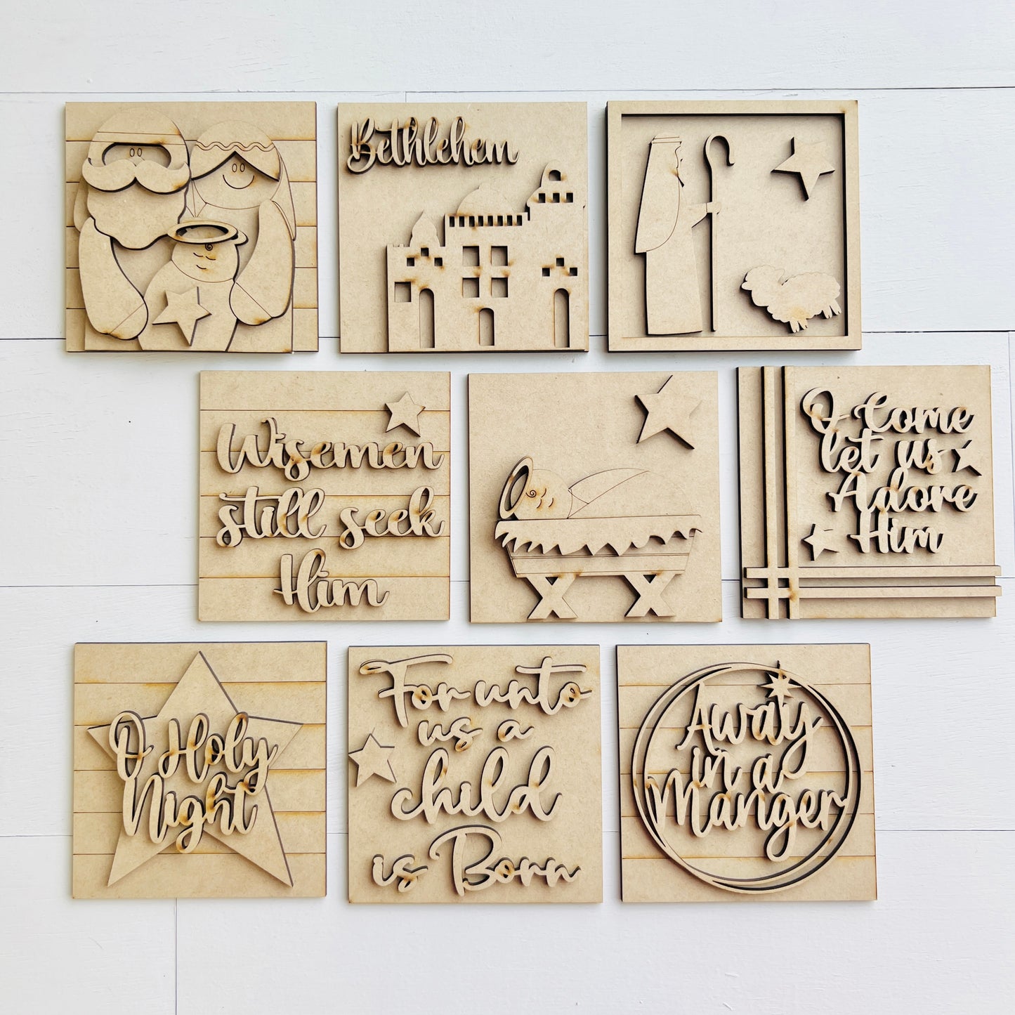 Nativity Sign Set Interchangeable DIY Kit