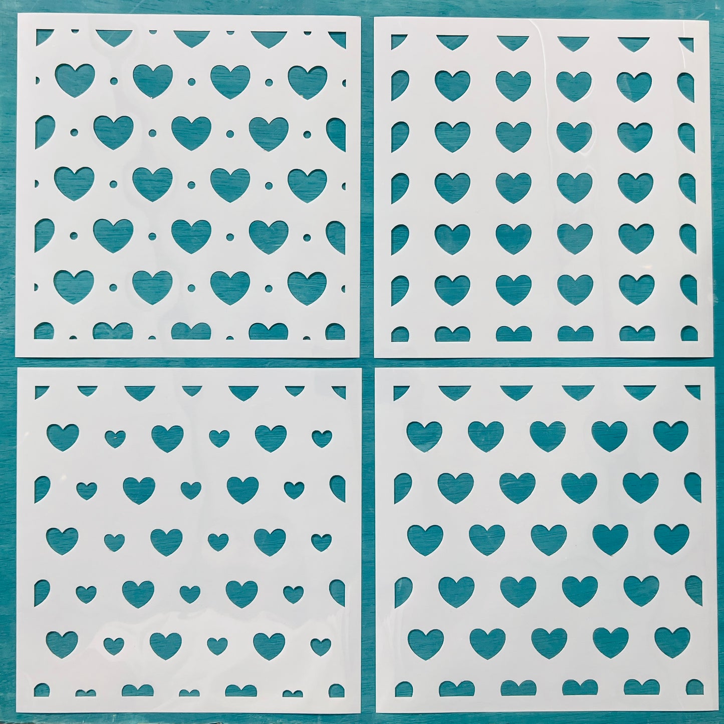 Heart Pattern Stencil Set (Large Hearts)