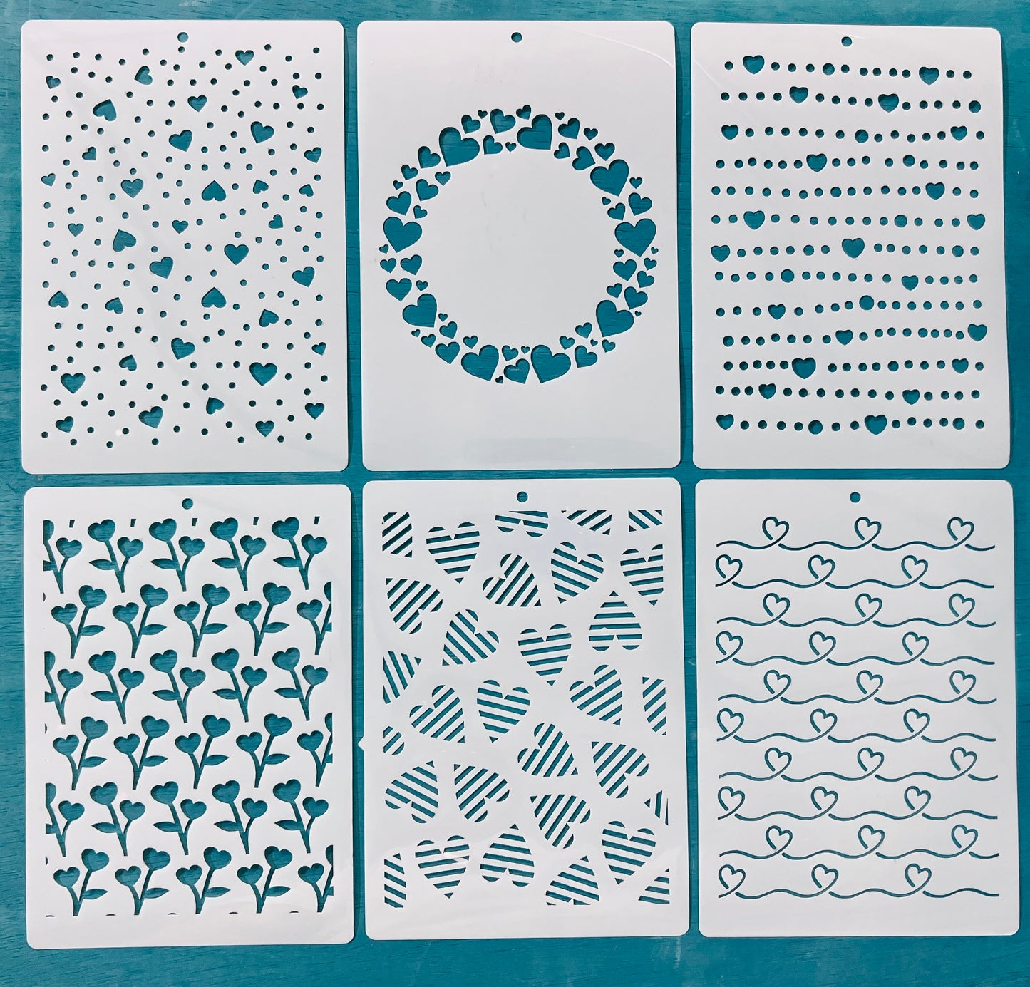 Heart Pattern Stencil Set