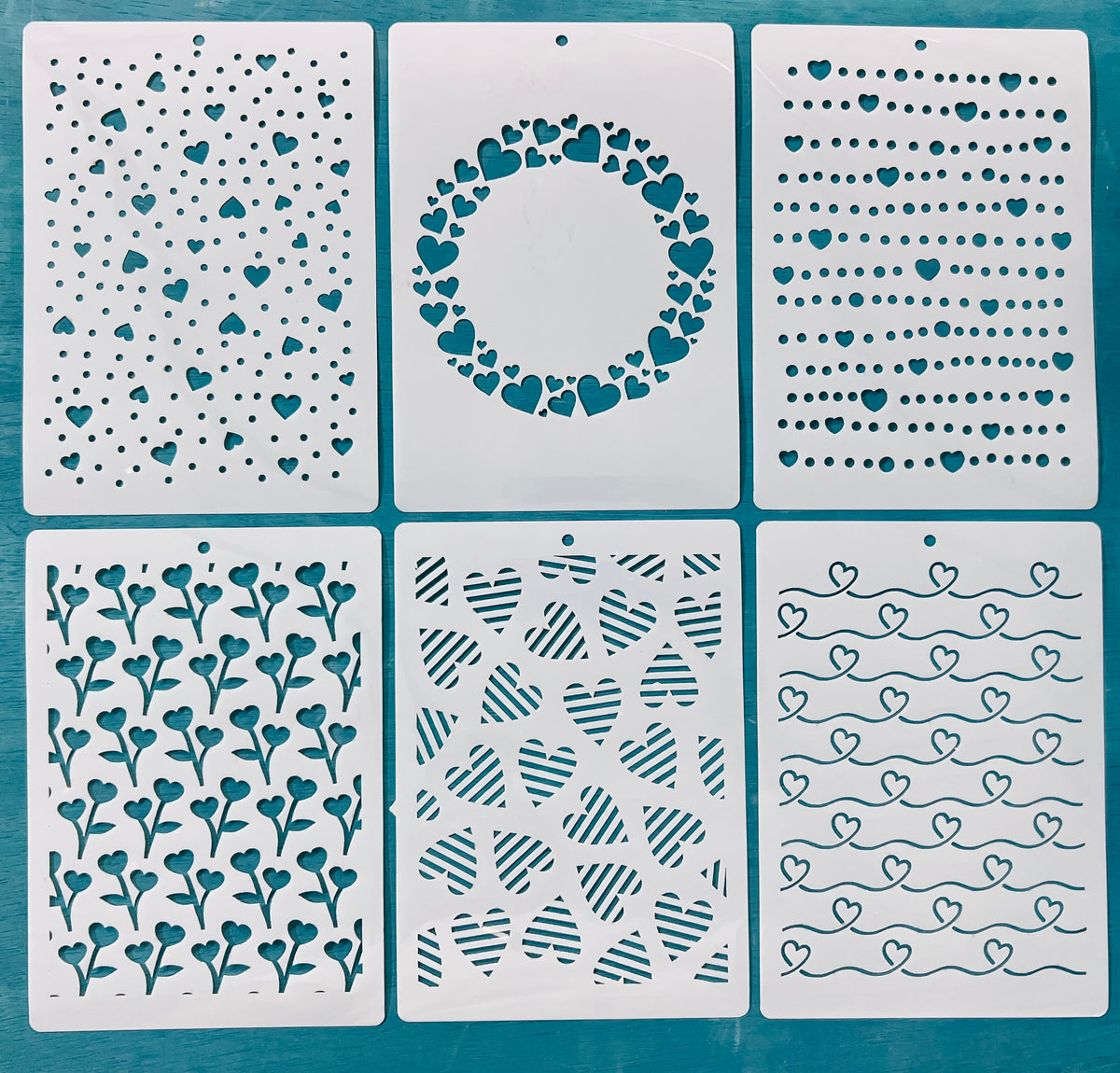 Heart Pattern Stencil Set