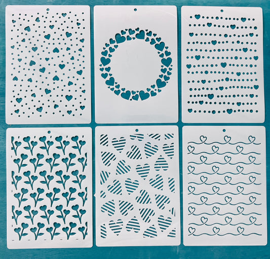 Heart Pattern Stencil Set