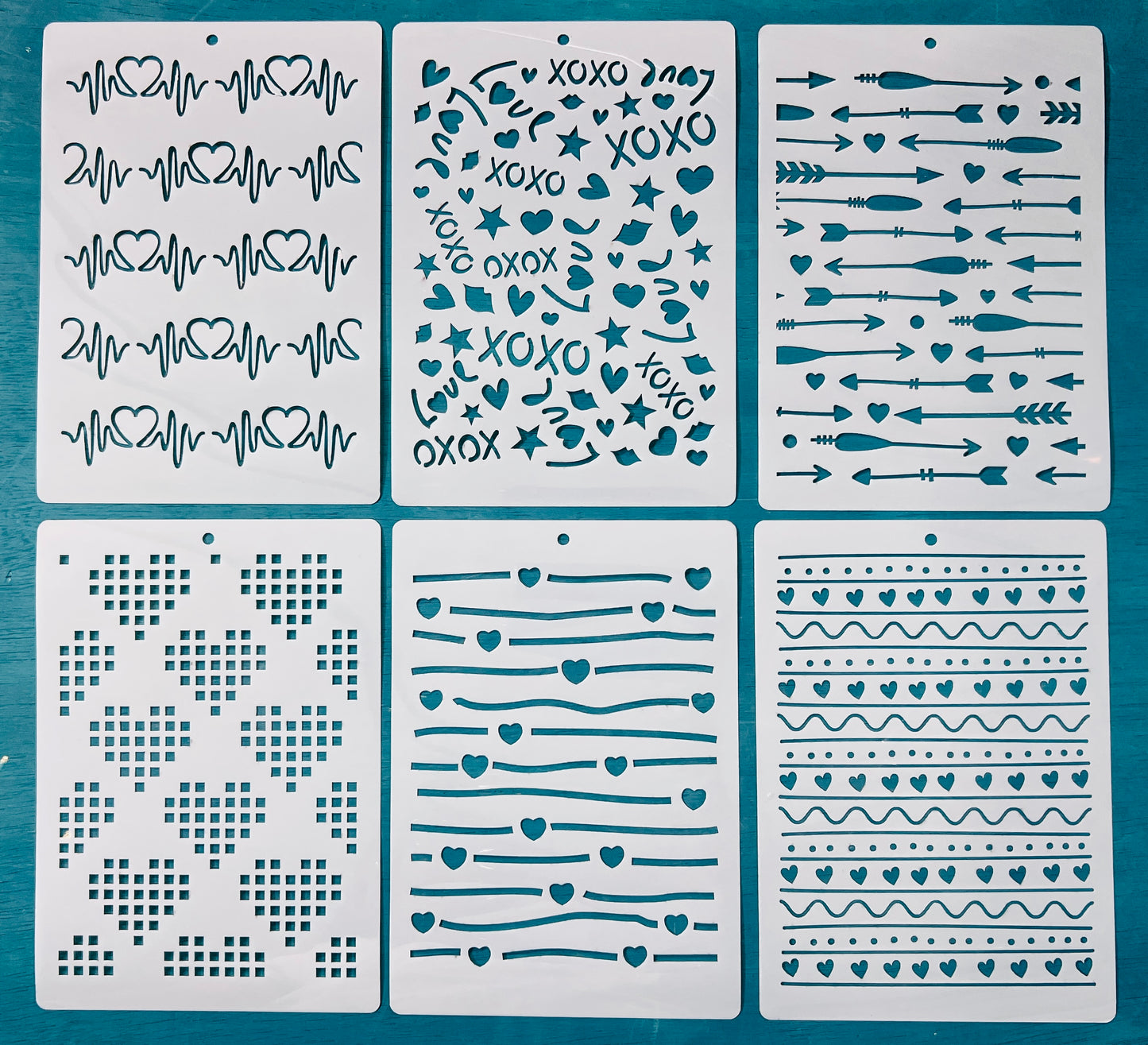 Valentine Accent Stencil Set