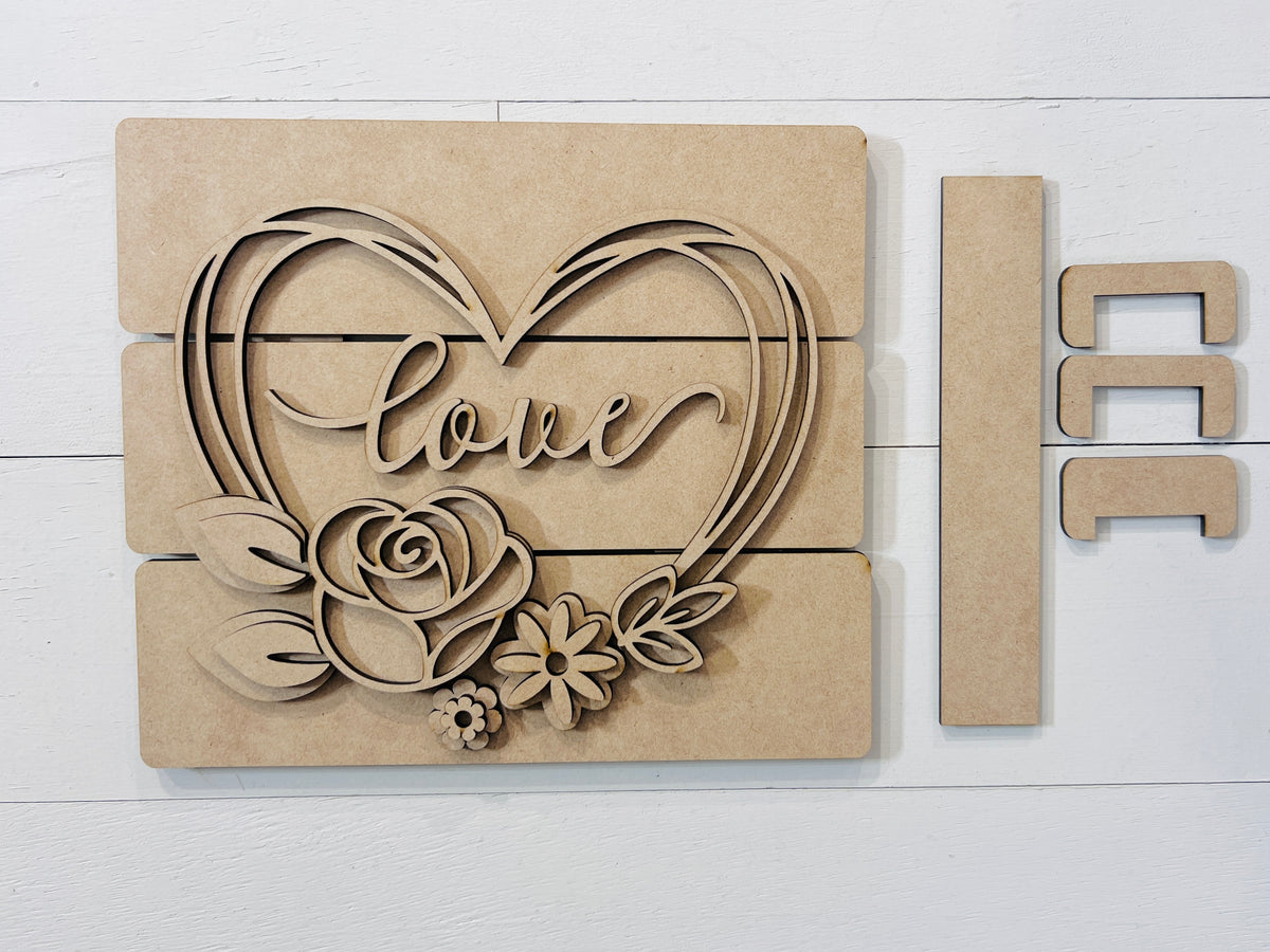 Love Pallet Sign - 616