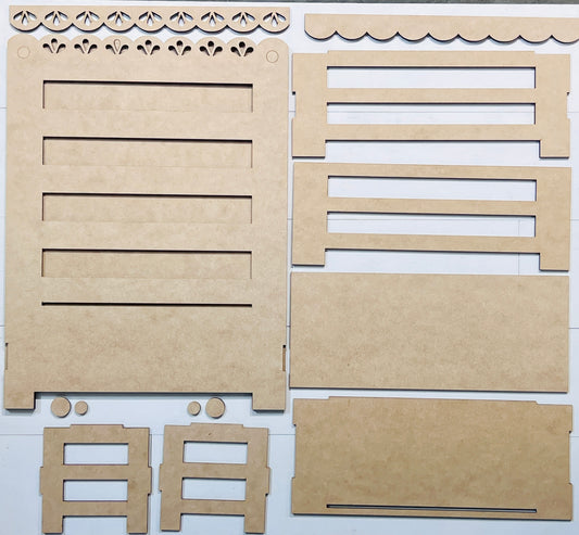 Farmhouse Scalloped Chair Shelf