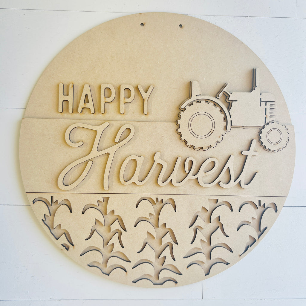 12" Happy Harvest Door Hanger DIY KIT