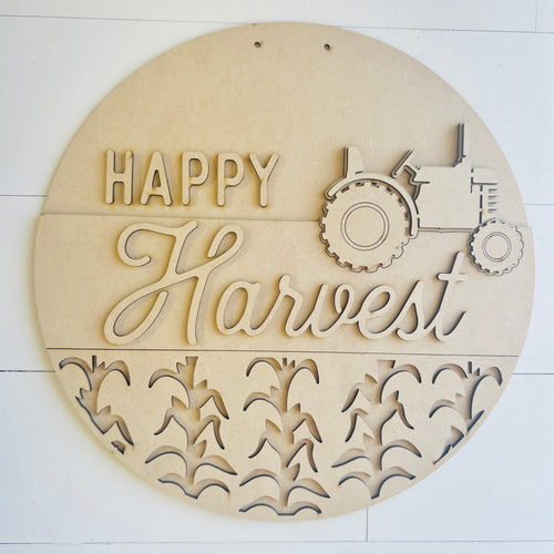 12" Happy Harvest Door Hanger DIY KIT