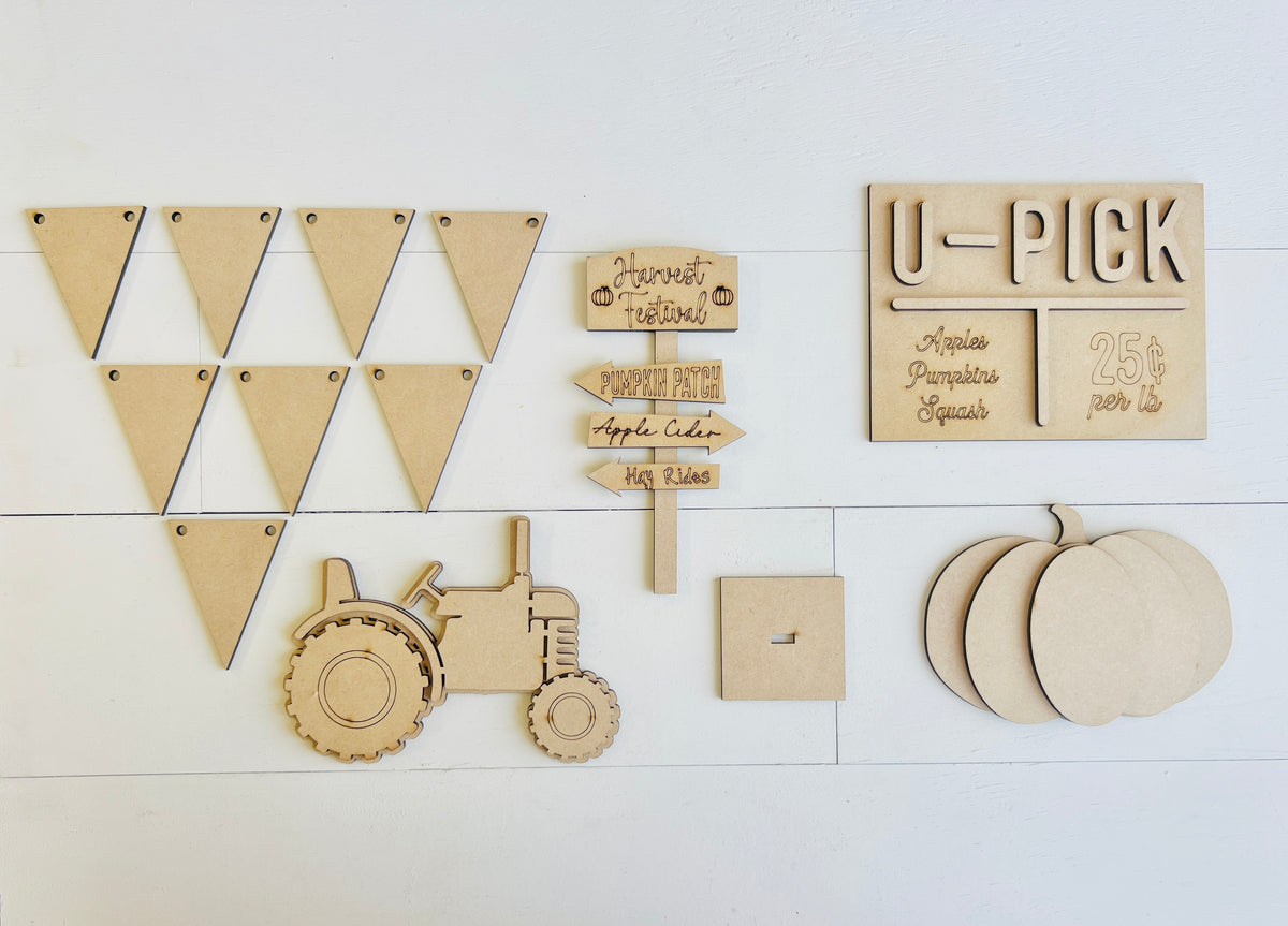 Happy Harvest Tiered Tray Set DIY KIT
