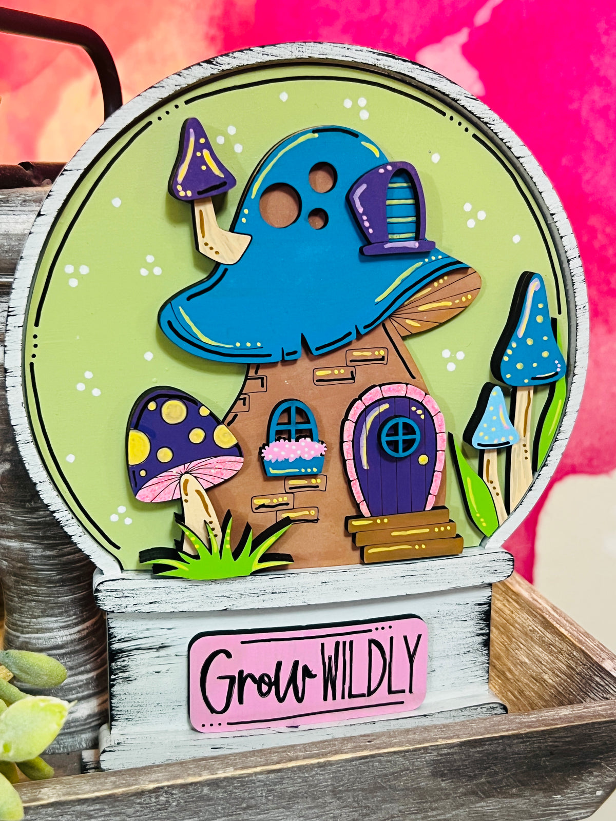 Grow Wildly Mushroom Snow Globe Insert