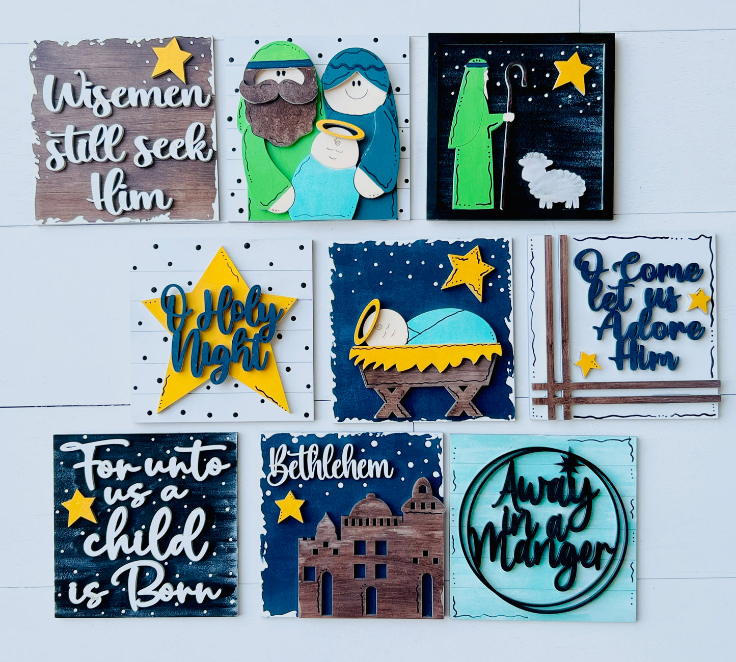 Nativity Sign Set Interchangeable DIY Kit