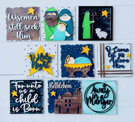 Nativity Sign Set Interchangeable DIY Kit