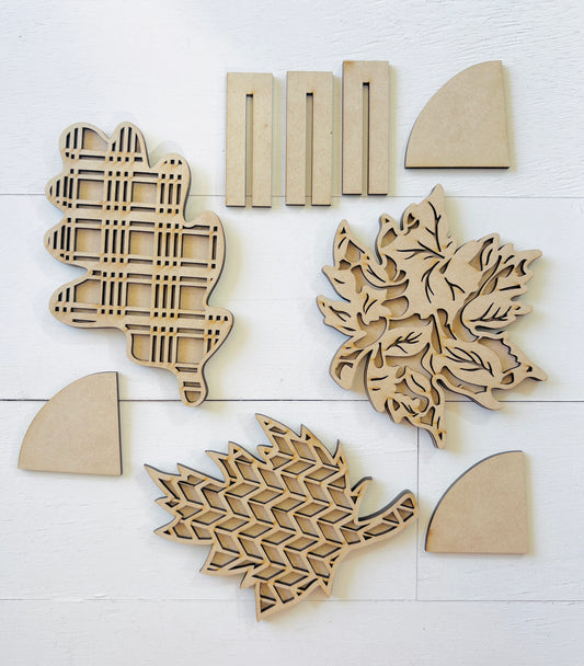 Elegant Leaf Trio DIY KIT