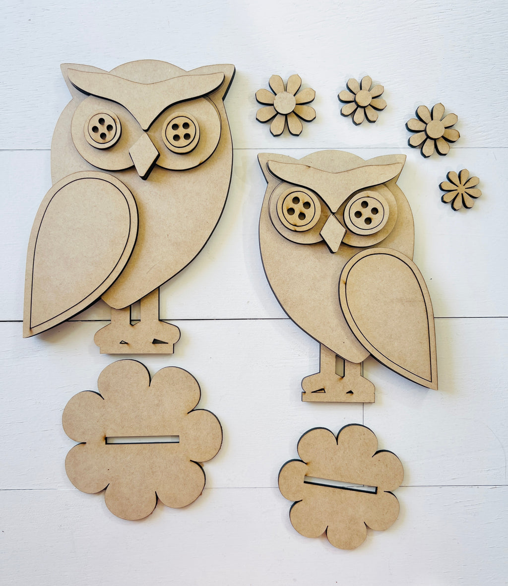 Standing Owl Couple DIY KIT - 327
