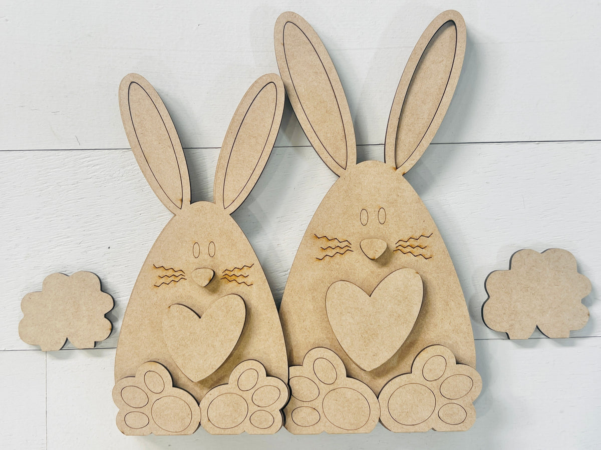 Bunny Couple Shelf Sitter